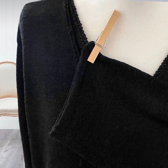 Lane Bryant Black Knit 3/4 Sleeve Cardigan Twinset Sweater Set Sz 18/20 **READ** - Picture 6 of 13